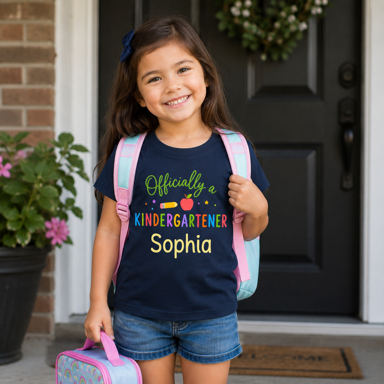 Officially a Kindergartener Toddler Tee — Personalized Back-to-School Shirt