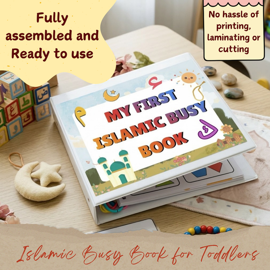 Personalized Islamic Busy Book, Arabic Alphabet Learning, Toddler Montessori Toy, Ramadan Eid Gift