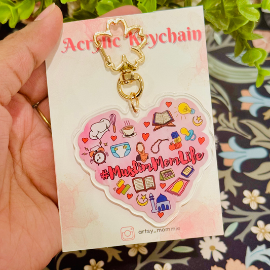 Muslim Mom Life Acrylic Keychain – Islamic Mom Gift & Everyday Accessory | Faith-Inspired Mom Gift