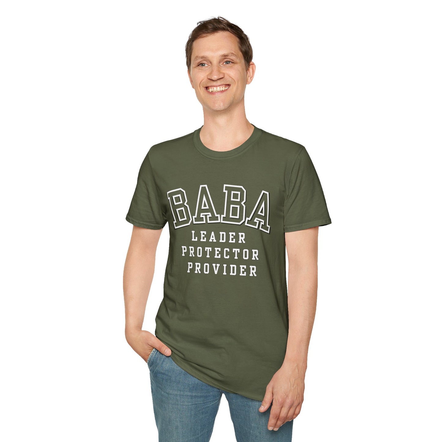 Baba Leader Protector Provider T‑Shirt — Father's Day Dad Tee