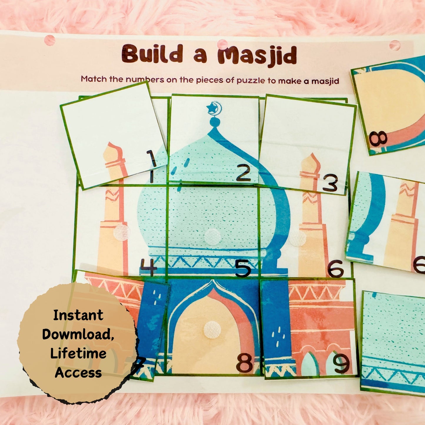 My First Islamic Busy Book Printable for Toddlers 2-4 Years | Instant Digital PDF Download 21 Activities Arabic English Alphabet Pillars of Islam