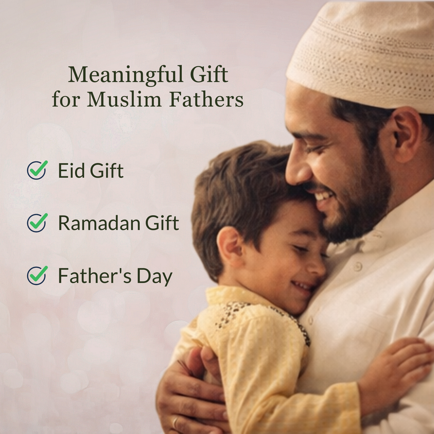 Muslim Father Gift Keychain | Faith-Inspired Islamic Reminder | Islamic Fatherhood Keychain Gift for Muslim Fathers