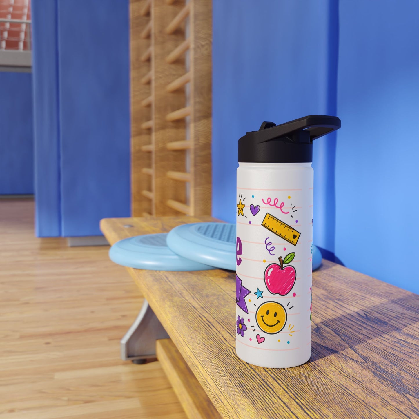 Personalized Kids School Water Bottle – Custom Name & Grade Stainless Steel Bottle