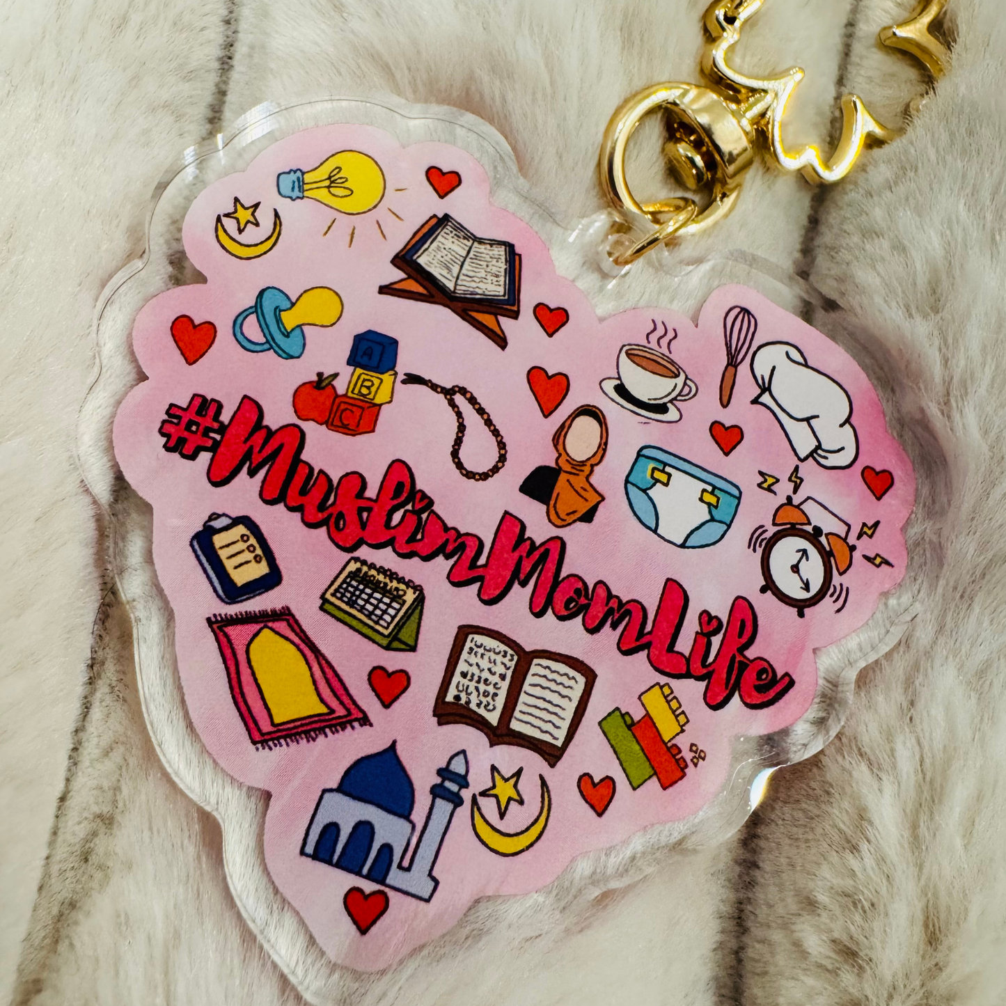 Muslim Mom Life Acrylic Keychain – Islamic Mom Gift & Everyday Accessory | Faith-Inspired Mom Gift