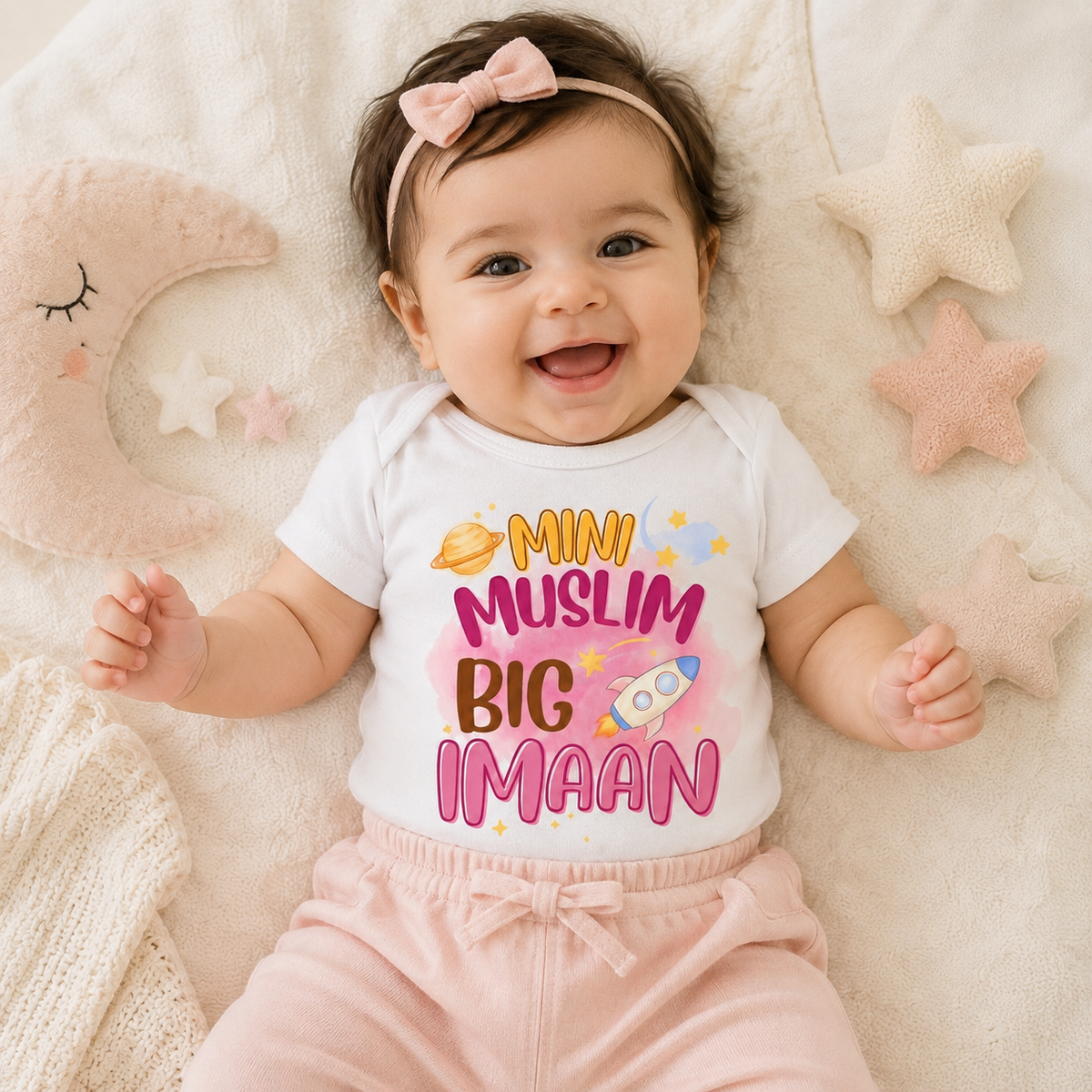 Mini Muslim Big Imaan Kids T-Shirt | Islamic Muslim Boy & Girl Tee