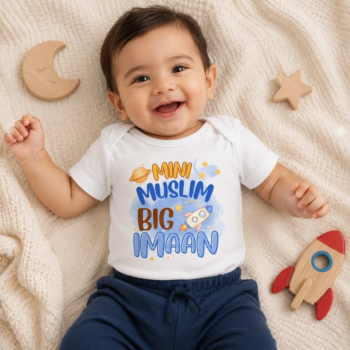Mini Muslim Big Imaan Kids T-Shirt | Islamic Muslim Boy & Girl Tee