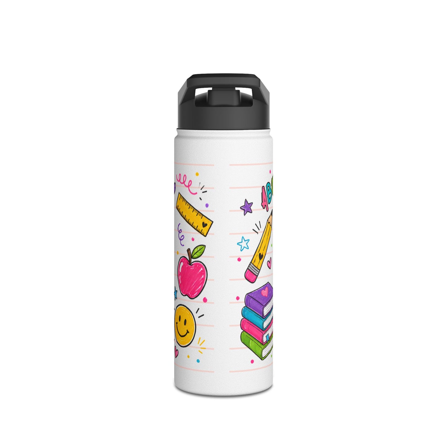 Personalized Kids School Water Bottle – Custom Name & Grade Stainless Steel Bottle