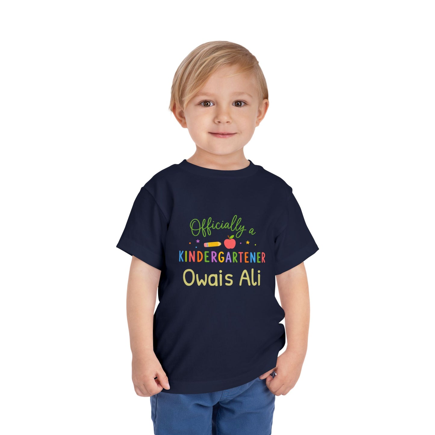Officially a Kindergartener Toddler Tee — Personalized Back-to-School Shirt