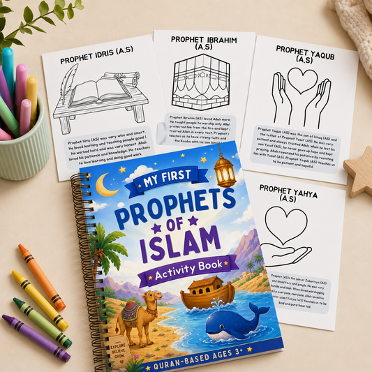 My First Prophets of Islam Activity Book for Kids | Quran-Based Islamic Coloring & Learning Book Ages 3+