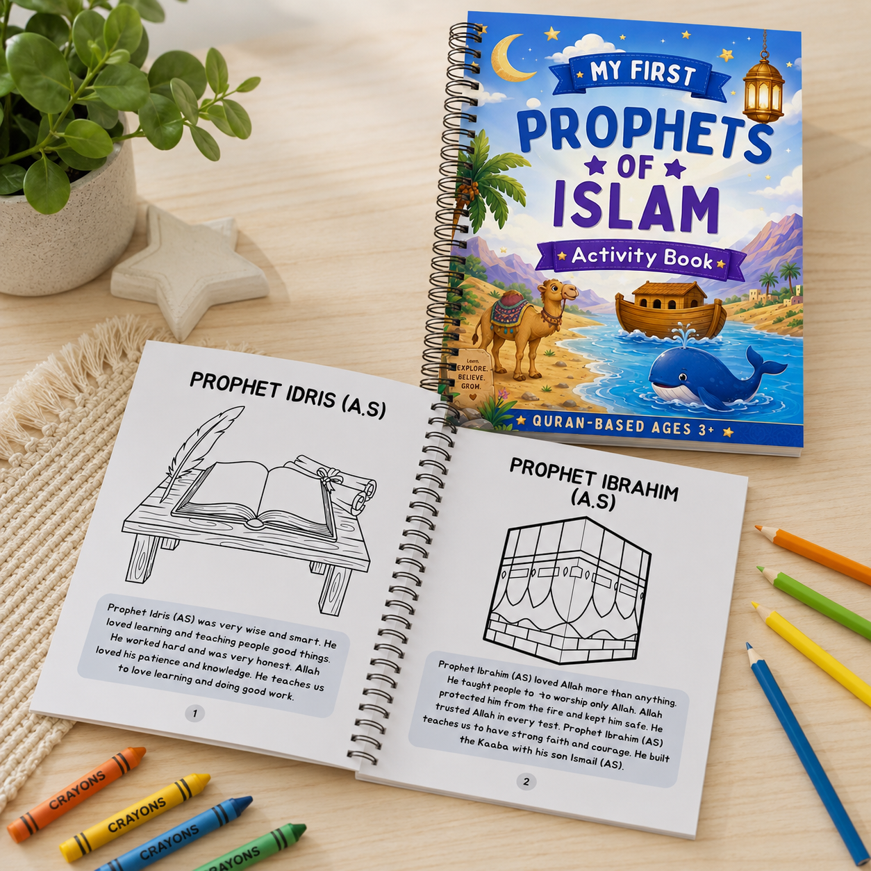 My First Prophets of Islam Activity Book for Kids | Quran-Based Islamic Coloring & Learning Book Ages 3+