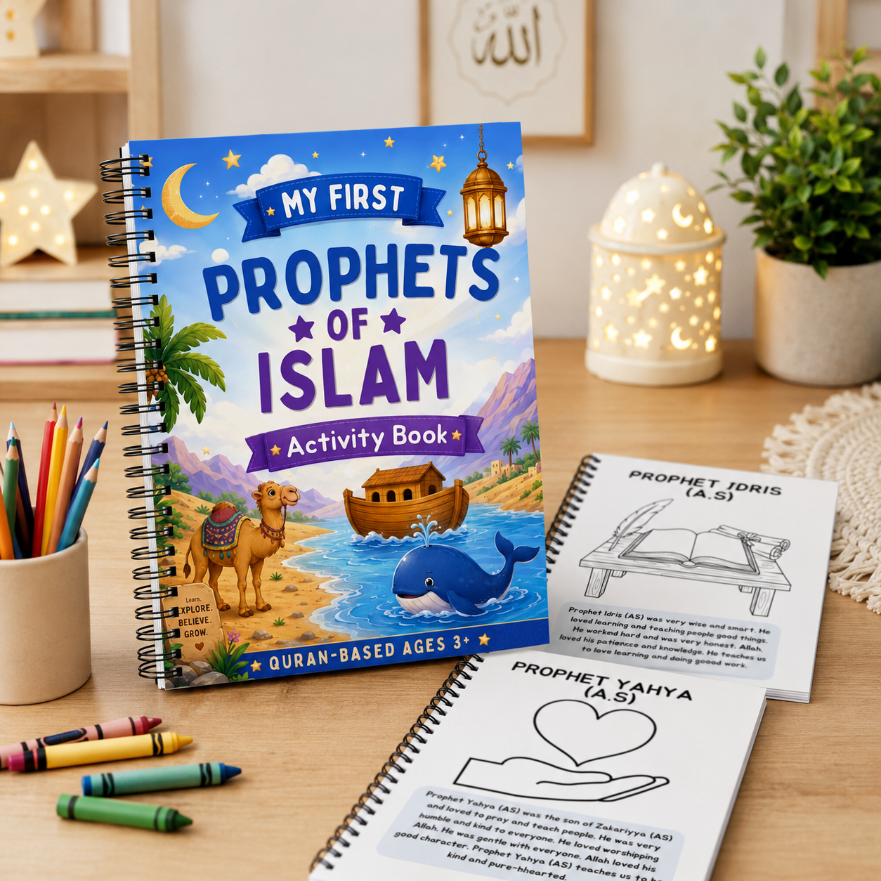 My First Prophets of Islam Activity Book for Kids | Quran-Based Islamic Coloring & Learning Book Ages 3+