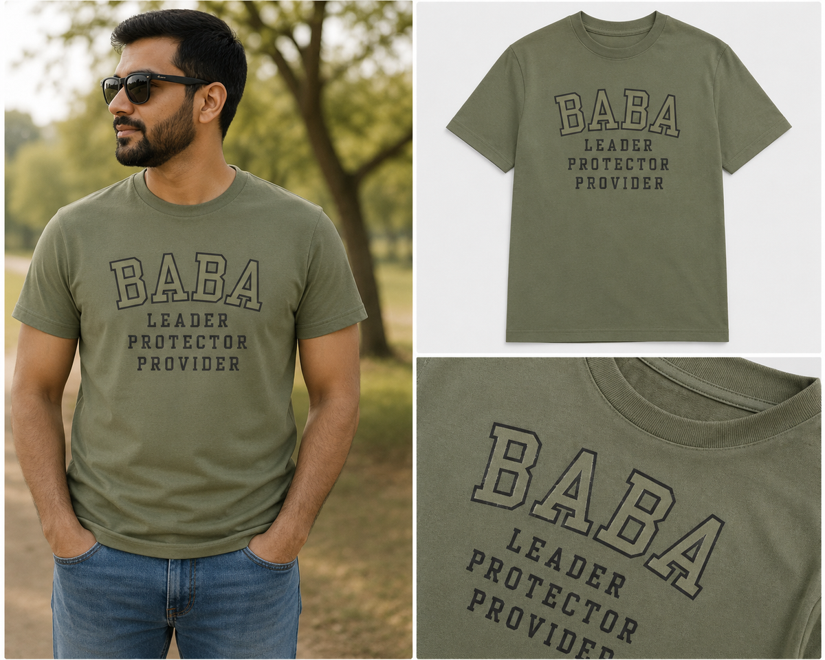 Baba Leader Protector Provider T-Shirt | Muslim Dad Shirt | Islamic Father Gift