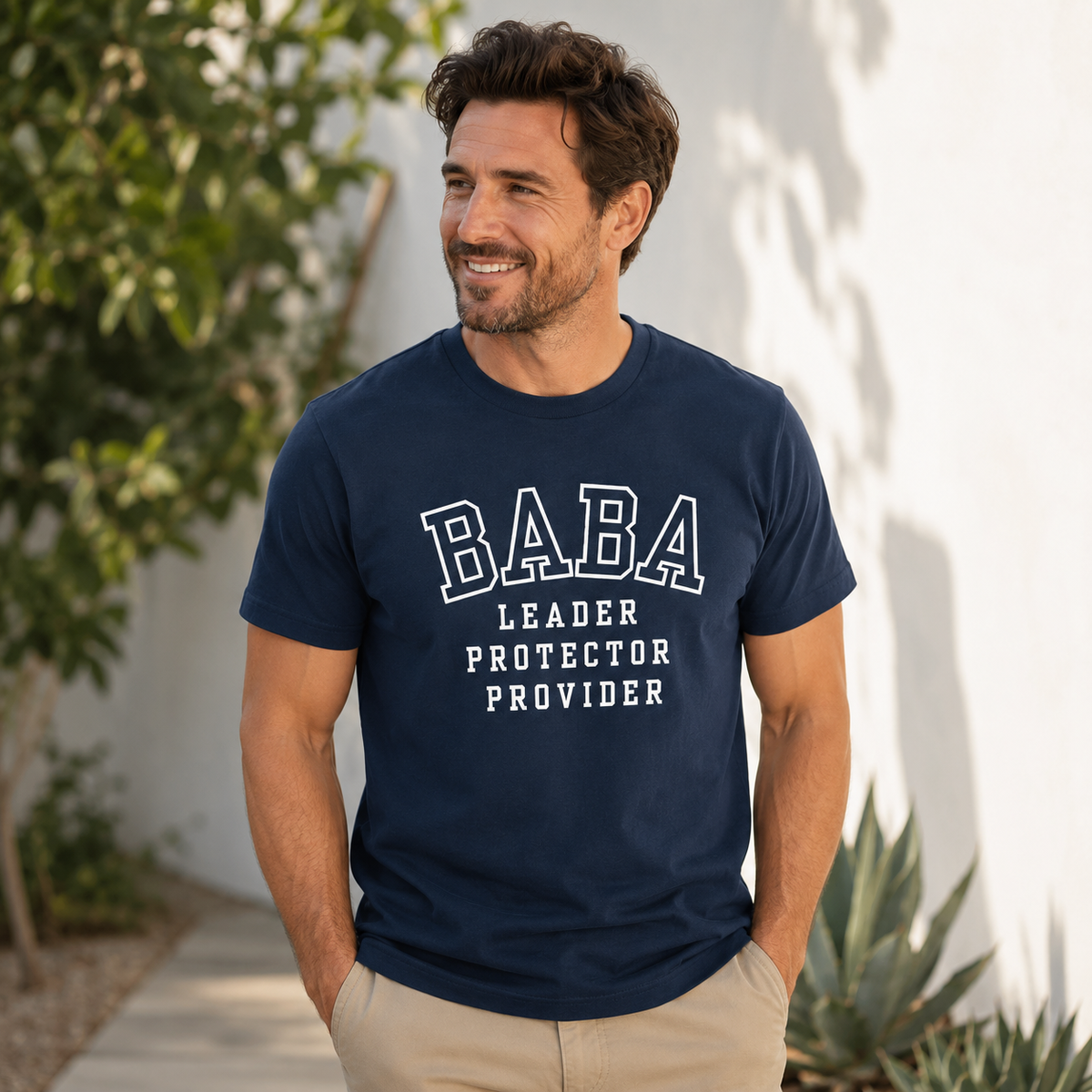 Baba Leader Protector Provider T-Shirt | Muslim Dad Shirt | Islamic Father Gift