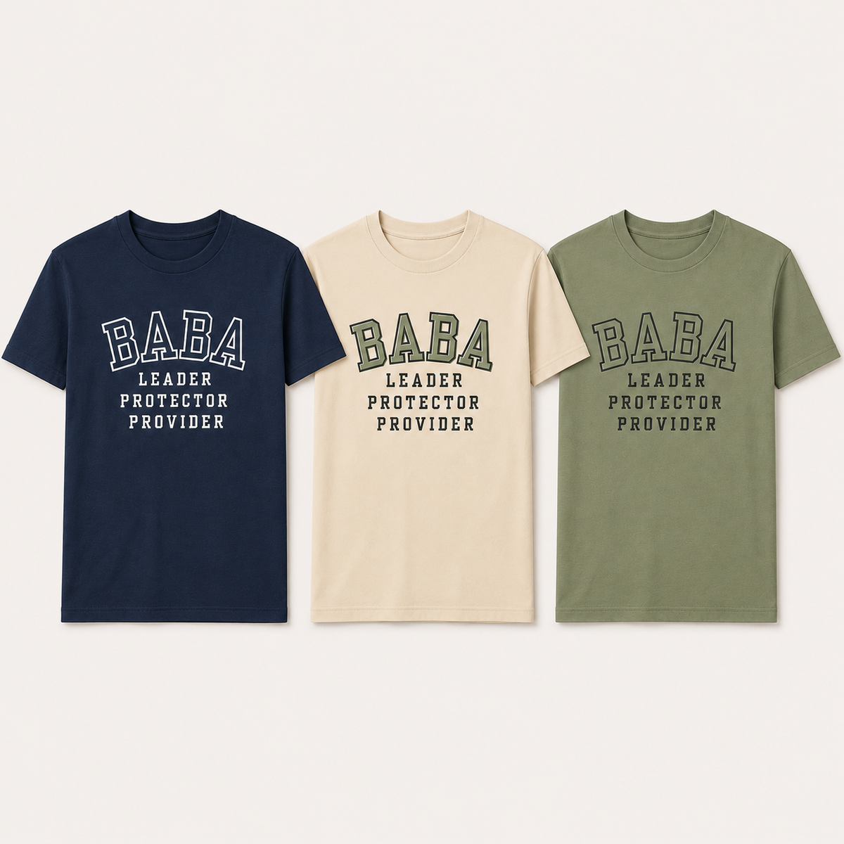 Baba Leader Protector Provider T-Shirt | Muslim Dad Shirt | Islamic Father Gift