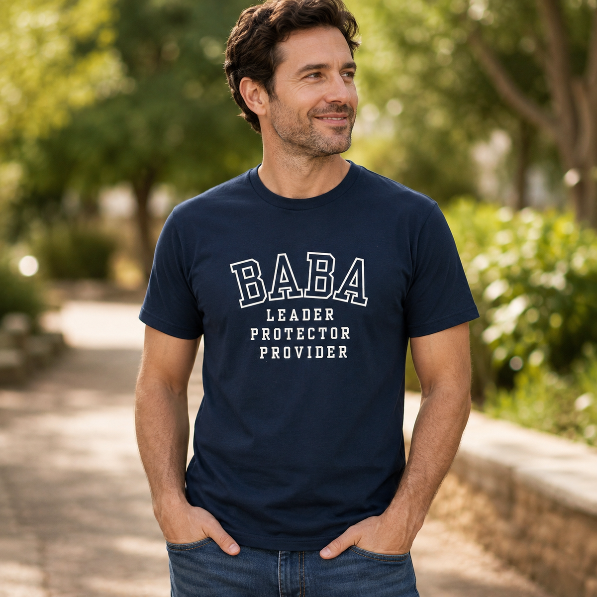 Baba Leader Protector Provider T-Shirt | Muslim Dad Shirt | Islamic Father Gift
