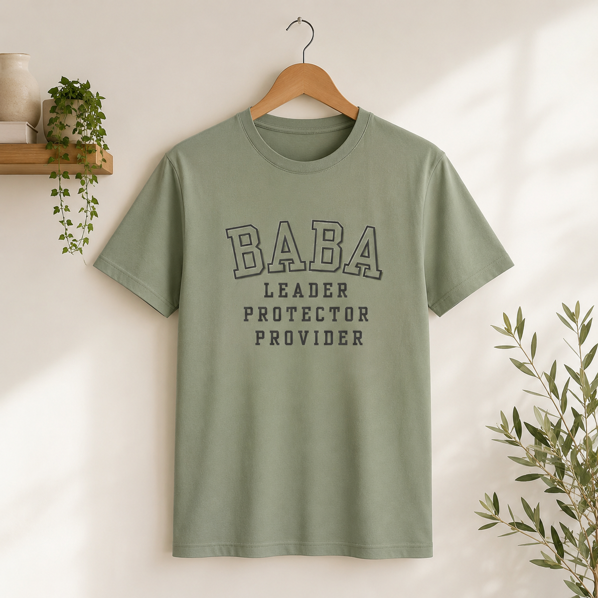 Baba Leader Protector Provider T-Shirt | Muslim Dad Shirt | Islamic Father Gift