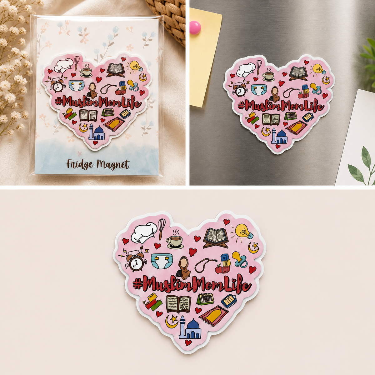 Islamic Fridge Magnets | Muslim Mom & Family Gift Magnets